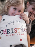 Solesmith personalised Christmas cushion 40x40cm (British brand)