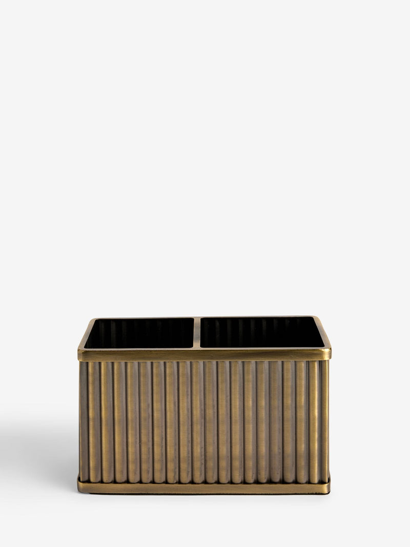 Gold Rib Toothbrush Tidy