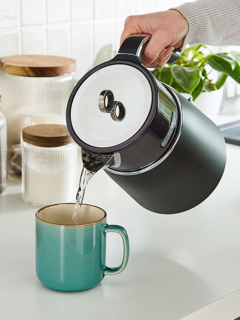 Morphy Richards Black Signature Jug Kettle 1.5L, imported from the UK