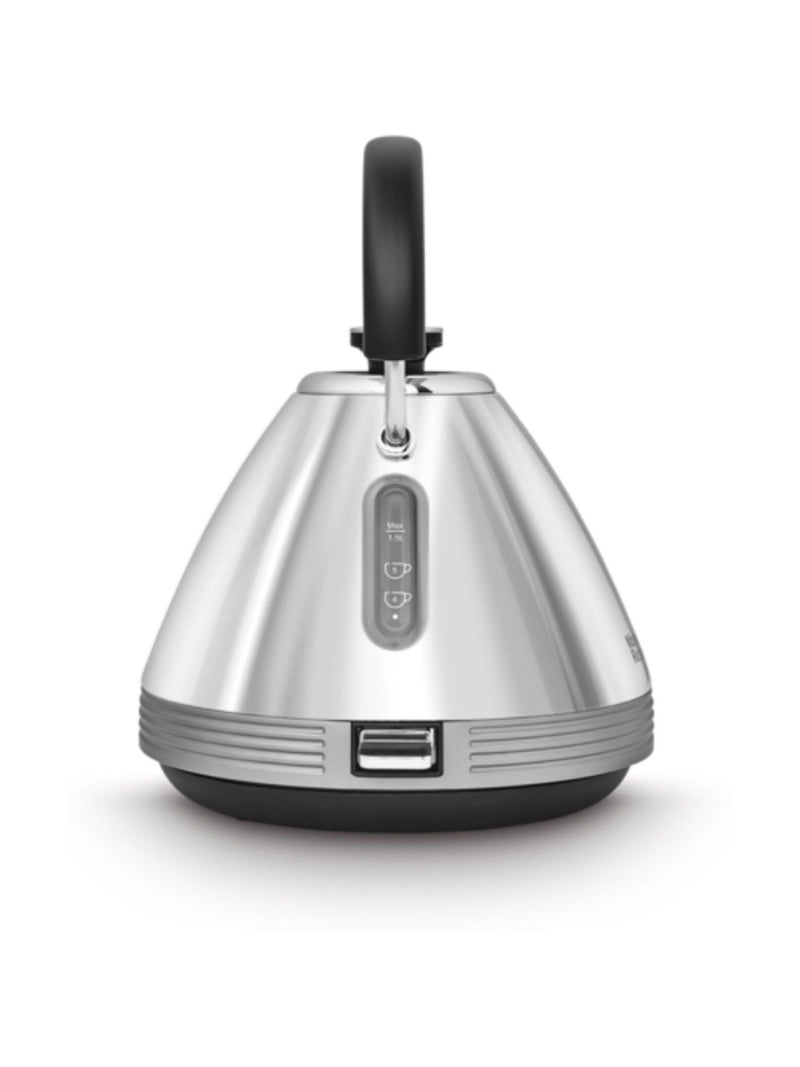 Morphy Richards Black/White Venture Retro Pyramid Kettle 1.5L, imported from the UK