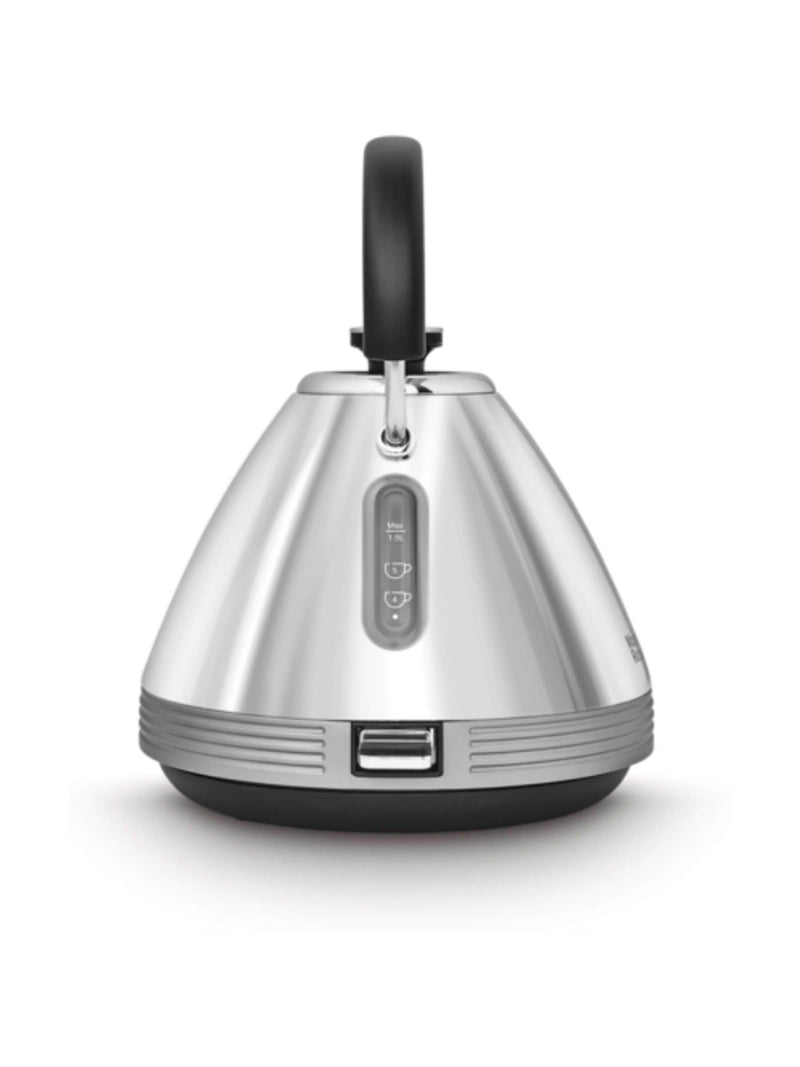 Morphy Richards Black/White Venture Retro Pyramid Kettle 1.5L, imported from the UK