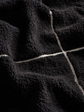 Black fleece trim duvet cover and pillowcase set - British product