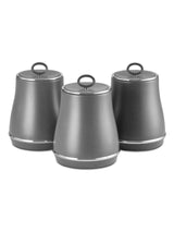 Next Tower Set of 3 Grey Renaissance Storage Canisters- Buy online at McGrocer