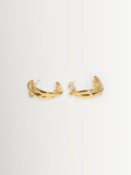 CompletedWorks gold tone earrings 18ct plated with zirconia (British brand)