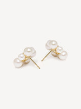 Next CompletedWorks Is All Creation Born of Destruction 18ct Gold Plated Pearl and Zirconia Earrings- Buy online at McGrocer