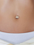 CompletedWorks gold vermeil pearl zirconia earrings 19mm (British brand)