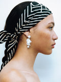 CompletedWorks gold pearl earrings 50mm, imported from the UK