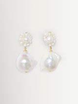 Next CompletedWorks Gold Tone Tra-la-la Baroque Pearl Earrings- Buy online at McGrocer