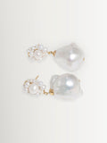 CompletedWorks gold tone pearl earrings, imported from the UK
