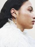 CompletedWorks silver tone ascent earrings freshwater pearls zirconias, UK version