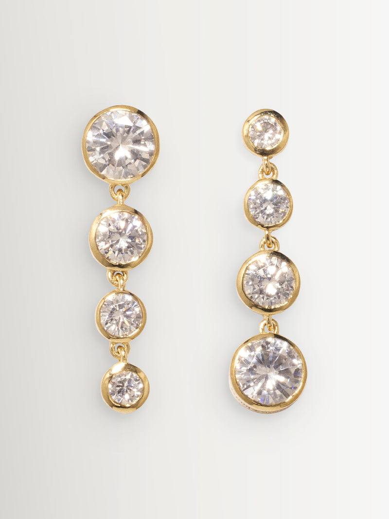 CompletedWorks gold tone earrings with cubic zirconia, UK version