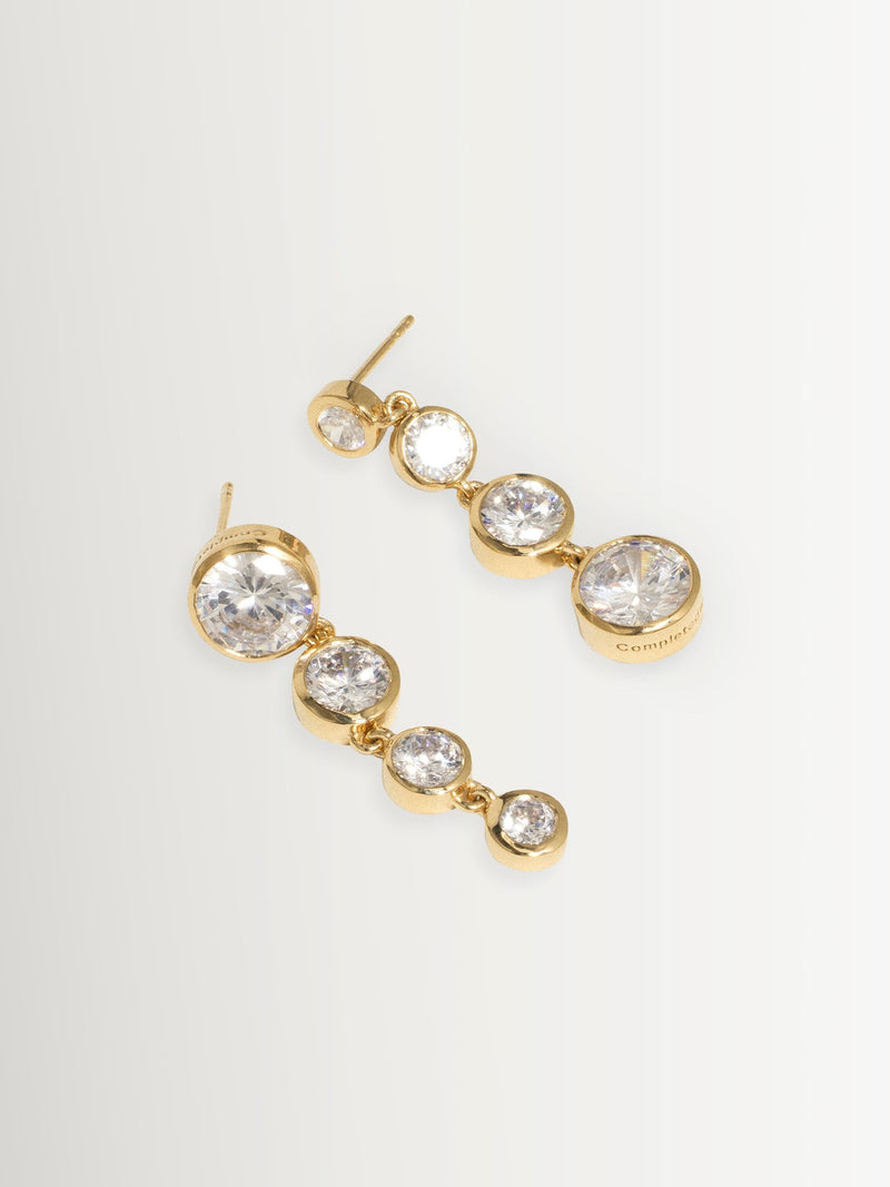 CompletedWorks gold tone earrings with cubic zirconia, UK version