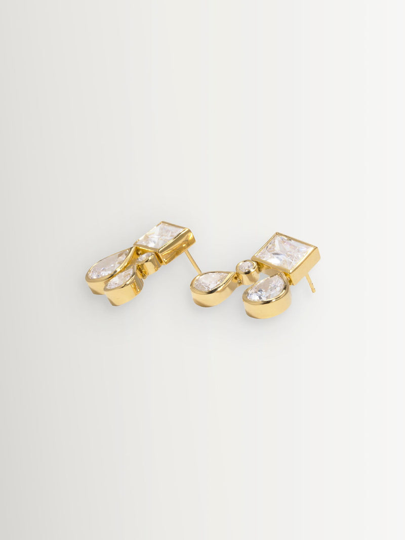 CompletedWorks gold tone earrings with zirconia, UK version