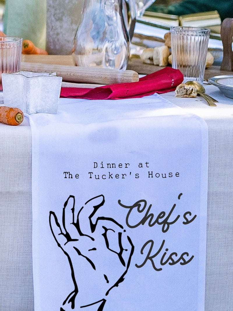 Solesmith Chef's Kiss table runner 228cm x 30cm, imported from the UK