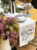 Solesmith Chef's Kiss table runner 228cm x 30cm, imported from the UK