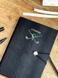 Solesmith personalised golf notebook, imported from the UK