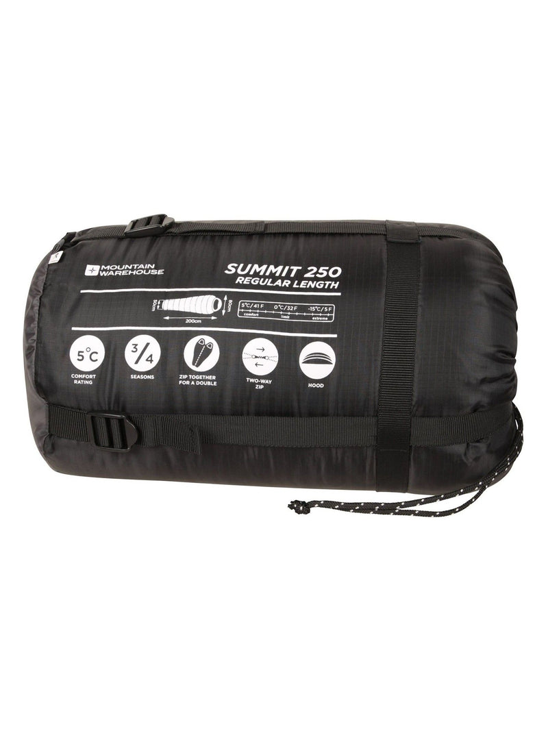 Mountain Warehouse Summit 250 Grey sleeping bag regular 200cm, UK version