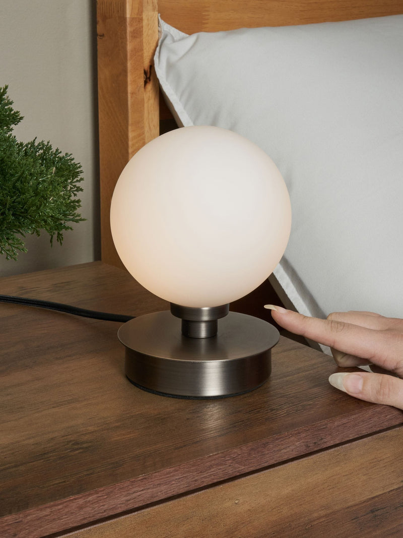 BHS Claude touch table lamps pewter set, imported from the UK