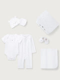 The White Company baby gift set with bear motif, UK version