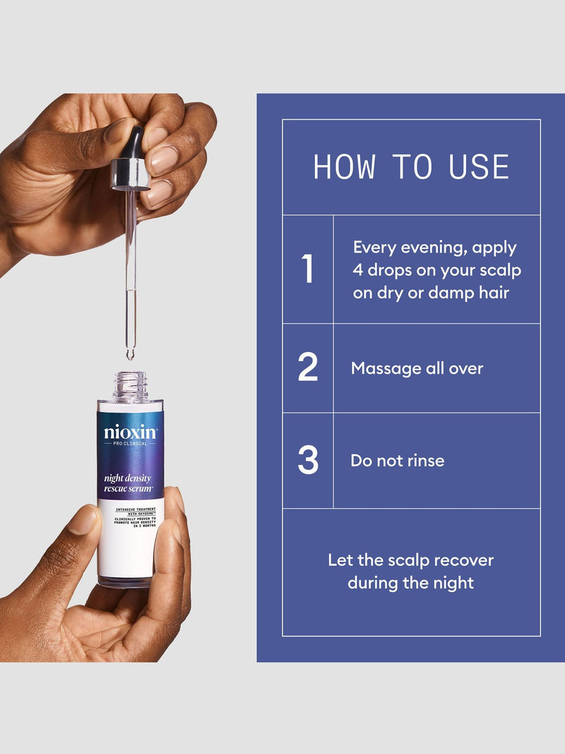 Nioxin Night Density Rescue Serum 70ml, imported from the UK