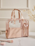 Rose gold clear makeup bags set of 4 (British brand)