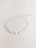 Gold tone sparkle pearl effect pully necklace and bracelet set, UK version