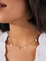 Next Gold Tone Flower Drop Necklace- Buy online at McGrocer