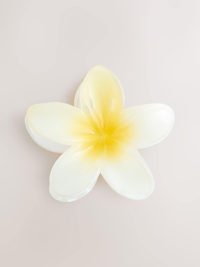 Yellow and white flower claw hair clip (British brand)