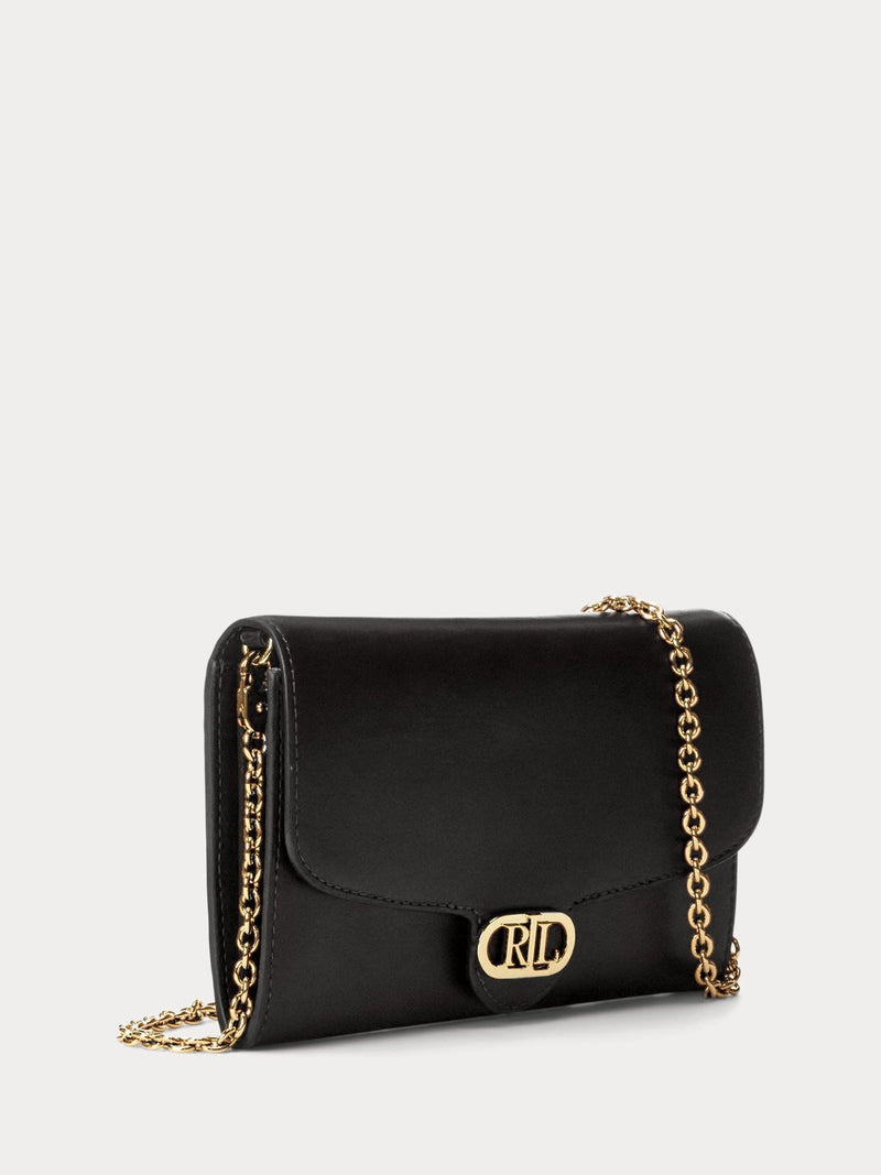 Lauren Ralph Lauren black cross-body clutch bag Adair, imported from the UK