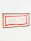 Oliver Bonas Pink Amore Fabric Framed Wall Art