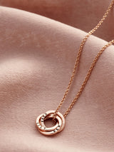 Next Posh Totty Designs Gold Tone Personalised Micro Russian Ring Necklace- Buy online at McGrocer