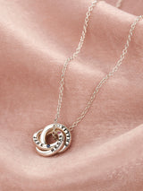 Next Posh Totty Designs Sterling Silver Micro Personalised Birthstone Russian Ring Necklace- Buy online at McGrocer