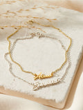 Posh Totty Designs Sterling Script Name Bracelet, imported from the UK