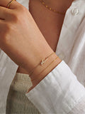 Posh Totty Designs Sterling Script Name Bracelet, imported from the UK