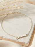 Posh Totty Designs Sterling Script Name Bracelet, imported from the UK