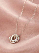 Next Posh Totty Designs Sterling Silver Personalised Micro Russian Ring Necklace- Buy online at McGrocer