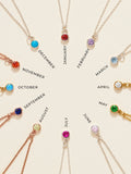 Posh Totty Designs birthstone and initial star charm necklace, imported from the UK