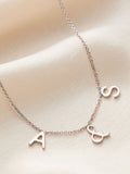 Posh Totty Designs silver initial necklace 18-inch chain, imported from the UK