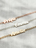 Posh Totty Designs Gold Tone Mini Name Bracelet, imported from the UK