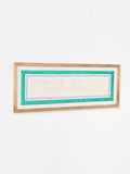 Oliver Bonas cream Bonjour fabric framed wall art, imported from the UK