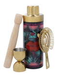 Mikasa gold Sarah Arnett stainless steel cocktail shaker set, imported from the UK