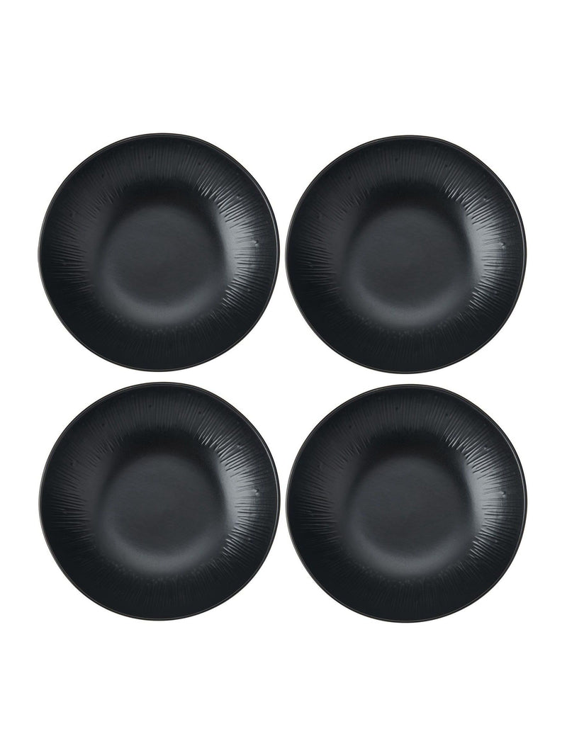 Mikasa black Jardin Midnight pasta bowl set of 4, imported from UK