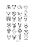 RUFF personalised dog face cushion 40x40cm, imported from the UK