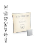RUFF personalised dog face cushion 40x40cm, imported from the UK