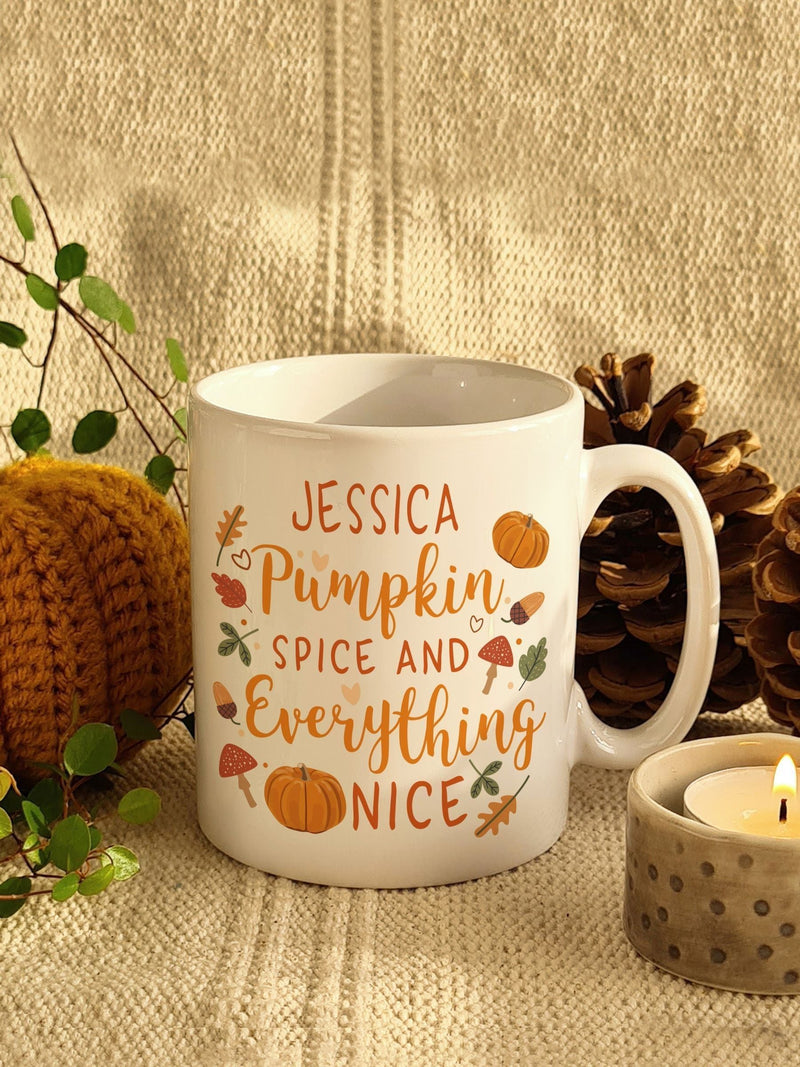 11oz Ceramic Mug with Personalised Pumpkin Spice Design