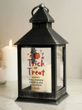 PMC personalised Halloween lantern with flickering flame, imported from the UK