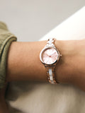 Mini watch Pink resin dial 2cm, imported from the UK