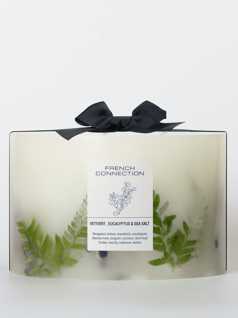French Connection Botanical Infused Vetivert Eucalyptus Sea Salt Candle 1.5KG - British product