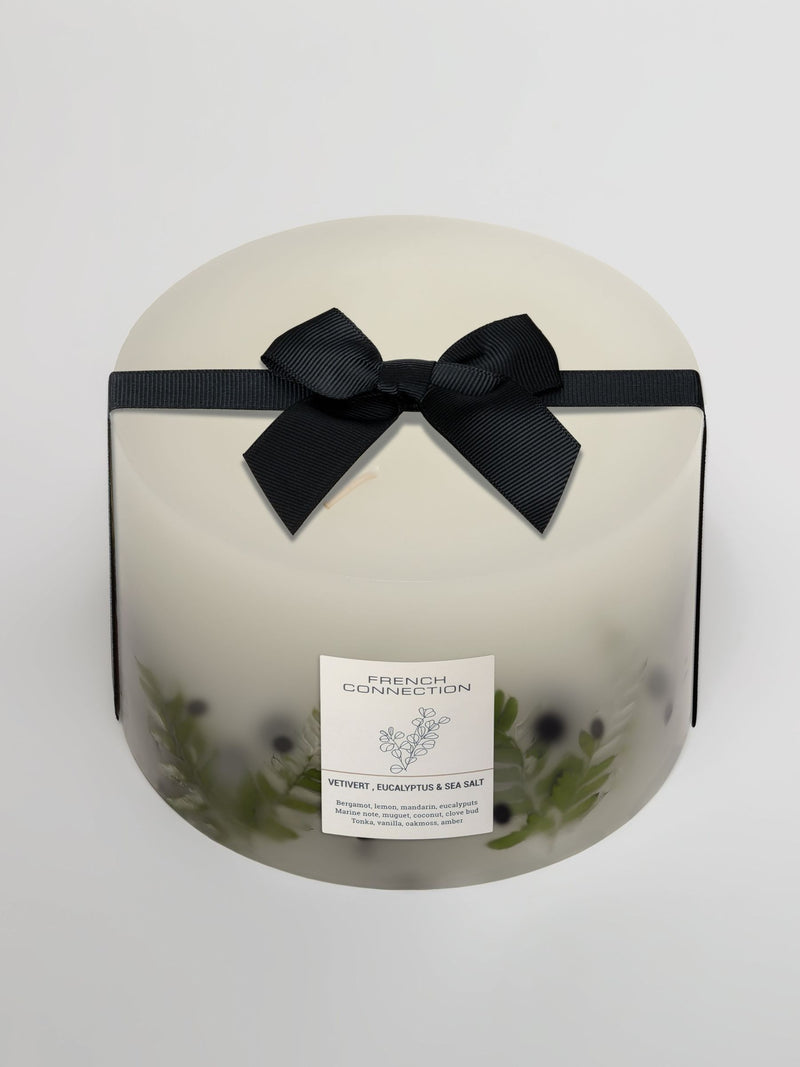 French Connection Botanical Infused Vetivert Eucalyptus Sea Salt Candle 1.5KG - British product