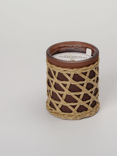 Nächste French Connection Gewebtes Detail Braun Schwarzkirsche Zedernholz Duftkerze 200g – Online bei McGrocer kaufen